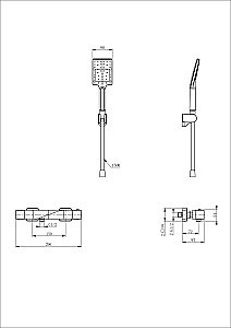 Смеситель для душа с термостатом WONZON & WOGHAND Twist WW-B2025-A-BGG темный графит купить в интернет-магазине сантехники Sanbest