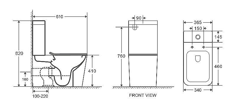 Унитаз напольный WeltWasser GELBACH 001 ST MT-BL черный матовый купить в интернет-магазине Sanbest