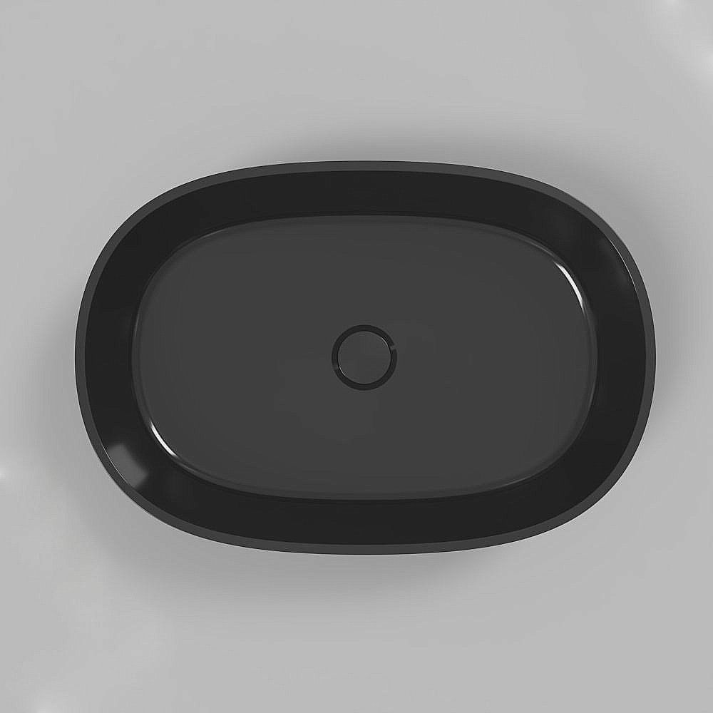 Раковина накладная WhiteCross Opal 56 0709.056038.101 черная купить в интернет-магазине Sanbest