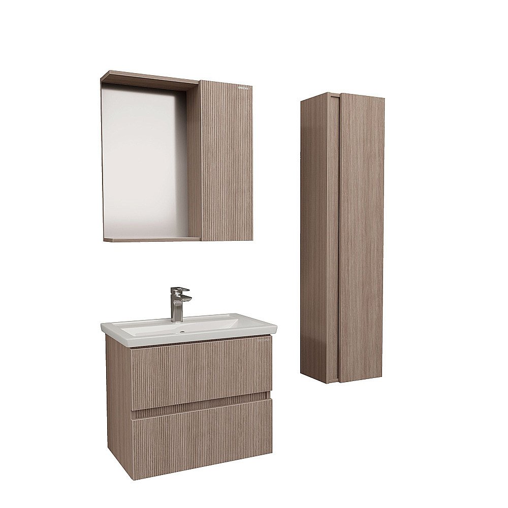 Зеркало со шкафом Grossman Юнит 70 2070112 кадена вуд в ванную от интернет-магазине сантехники Sanbest