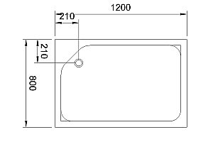 Душевой поддон Royal Bath HP 120х80 купить в интернет-магазине Sanbest