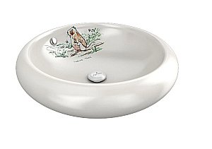 Раковина Elghansa 51,5 EG4165-126 белая с декором купить в интернет-магазине Sanbest