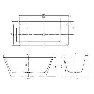 Ванна акриловая Azario Oxford 170x85 купить в интернет-магазине Sanbest