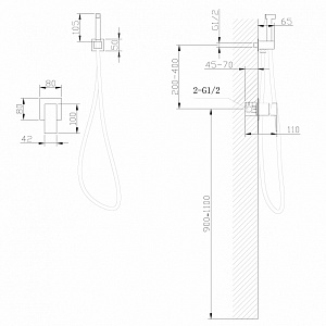 Гигиенический душ Abber Daheim AF8225NG никель купить в интернет-магазине сантехники Sanbest