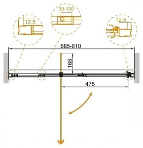 Душевая дверь Cezares Variante-B-1-70/80 купить в интернет-магазине Sanbest