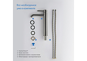 Смеситель для раковины Aquatek Европа AQ1304BGM оружейная сталь купить в интернет-магазине сантехники Sanbest