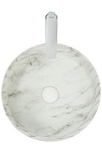 Раковина накладная WeltWasser WW ELBACH 3134 M820 35,5 белый мрамор купить в интернет-магазине Sanbest