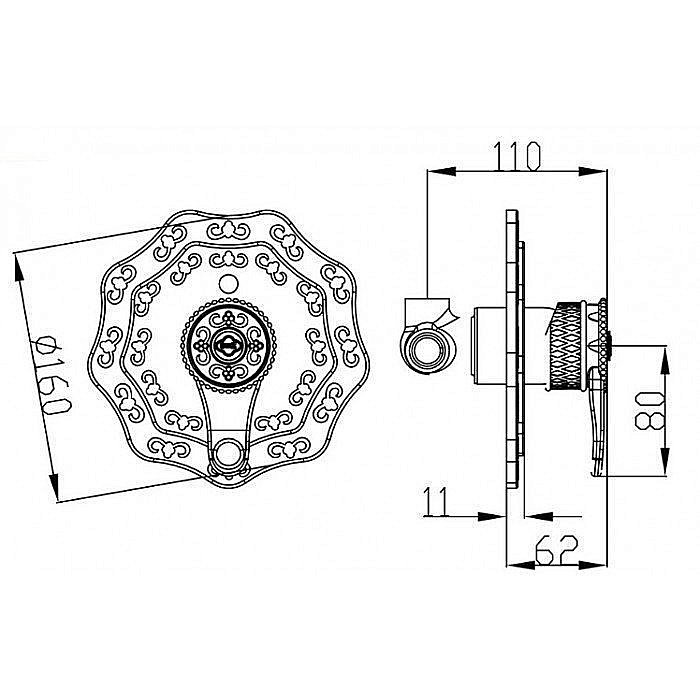 Смеситель для душа ZORG Antic A 404DK-BR купить в интернет-магазине сантехники Sanbest