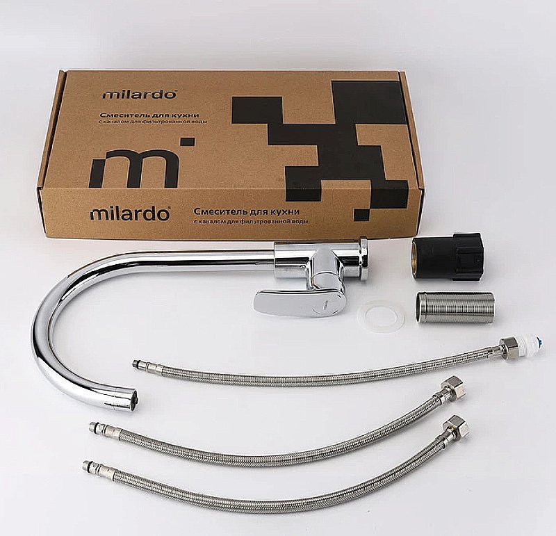 Смеситель для кухни Milardo Rora RORSBFJM05 хром купить в интернет-магазине сантехники Sanbest