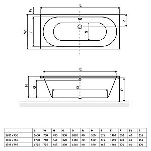 Ванна акриловая Excellent Oceana WAEX.OCE16WH 160x75 белая купить в интернет-магазине Sanbest
