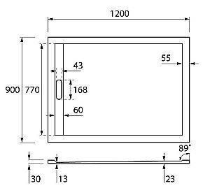 Душевой поддон Cezares Tray AS-AH 120x90 купить в интернет-магазине Sanbest