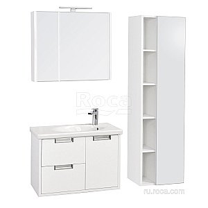 Тумба с раковиной Roca Etna 857301806 80 белый глянец для ванной в интернет-магазине Sanbest