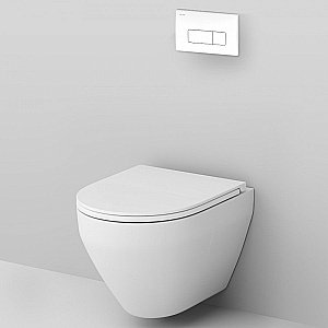 Унитаз подвесной AM.PM Spirit 2.0 IS48001.701700 белый, безободковый, с инсталляцией купить в интернет-магазине Sanbest