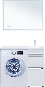 Тумба с раковиной Aquanet Вега 100 329122 белая для ванной в интернет-магазине Sanbest