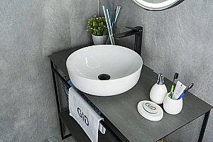 Раковина накладная Gid Esfera 41,5 D1315 51182 белая купить в интернет-магазине Sanbest