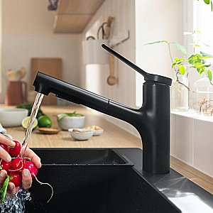 Смеситель для кухни Hansgrohe Zesis M33 74800670 черный матовый купить в интернет-магазине сантехники Sanbest