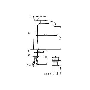 Смеситель для раковины PAINI Lady 89PW211LLLSSR никель купить в интернет-магазине сантехники Sanbest