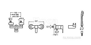 Смеситель для душа Roca L20 5A2009C0M купить в интернет-магазине сантехники Sanbest