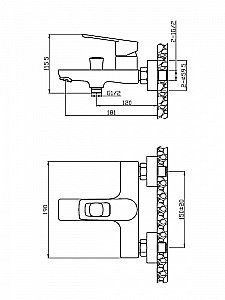 Смеситель для ванны Agger Brave A2310000 купить в интернет-магазине сантехники Sanbest