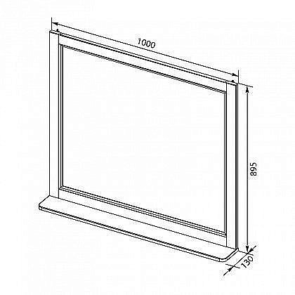 Зеркало Aquanet Бостон 100 М белое в ванную от интернет-магазине сантехники Sanbest