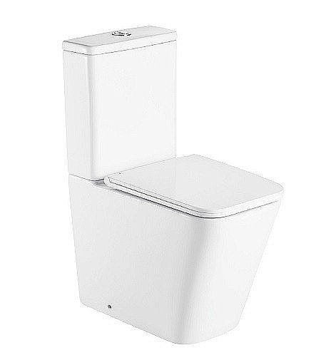 Унитаз напольный Ceramalux 2171 белый, безободковый, с бачком, с крышкой микролифт купить в интернет-магазине Sanbest