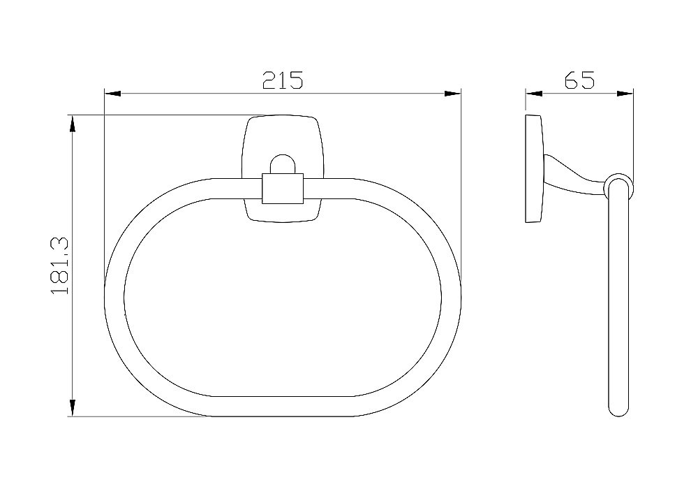 Кольцо для полотенец WONZON & WOGHAND PORTO, Хром (WW-1003) купить в интернет-магазине сантехники Sanbest