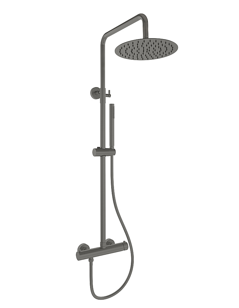 Душевая система Vincea City VSFS-4CT1GM вороненая сталь купить в интернет-магазине сантехники Sanbest