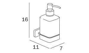 Диспенсер Inda Lea A18120NE21 черный матовый купить в интернет-магазине сантехники Sanbest