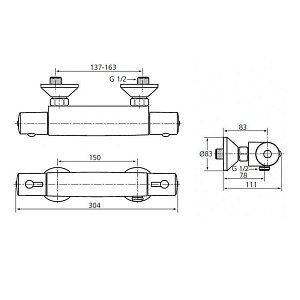 Термостат Ideal Standard Ceratherm A6367AA купить в интернет-магазине сантехники Sanbest