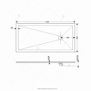 Душевой поддон RGW Stone Tray 16152911-02 90х110 графит купить в интернет-магазине Sanbest