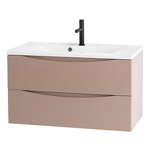 Тумба с раковиной Belbagno MARINO 90 2C-SO/BB900/450-LV-MR-PR Capucino Lucido для ванной в интернет-магазине Sanbest