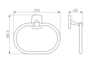 Кольцо для полотенец WONZON & WOGHAND PORTO, Хром (WW-1003) купить в интернет-магазине сантехники Sanbest