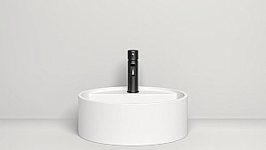 Раковина накладная Salini Armonia Top 02 130117G 45 из искусственного камня S-Sense, белая глянцевая купить в интернет-магазине Sanbest