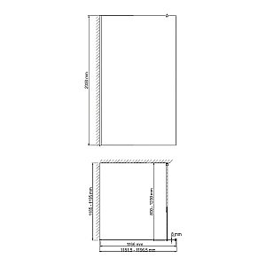 Душевое ограждение WasserKRAFT Rur 30W40BG-FL 120 стекло рифленое/профиль золото купить в интернет-магазине Sanbest