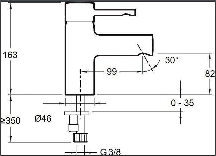 Cмеситель для раковины Jacob Delafon CUFF E98298-CP купить в интернет-магазине сантехники Sanbest