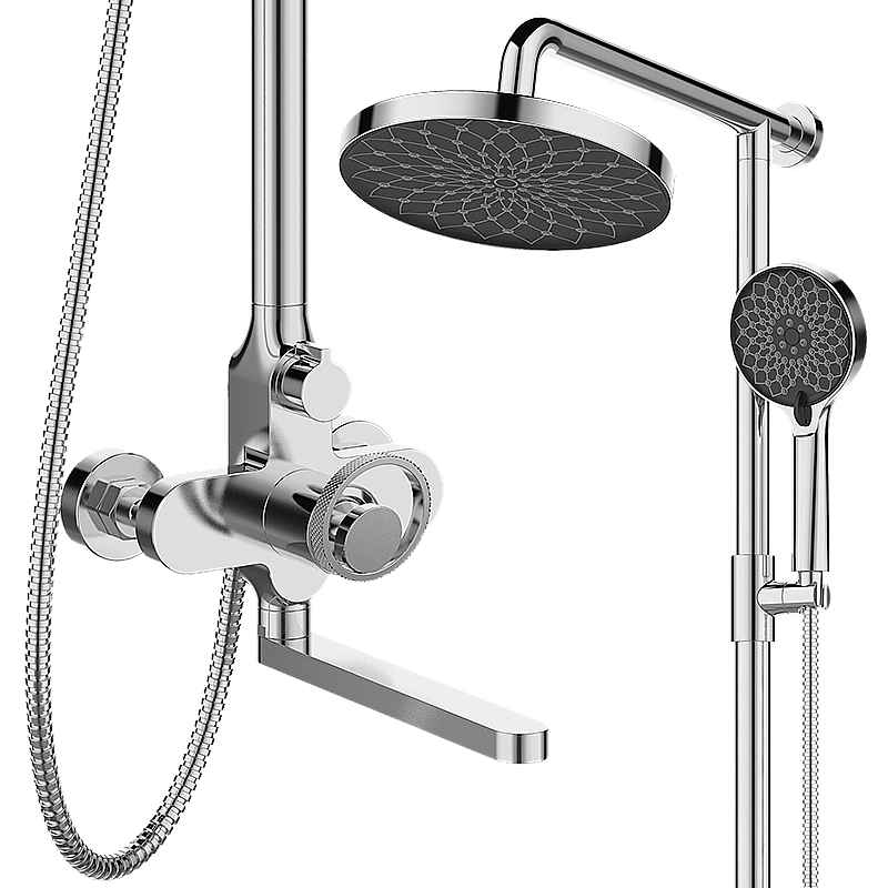 Душевая система Elghansa SATURN XQ 2309922-2T хром купить в интернет-магазине сантехники Sanbest