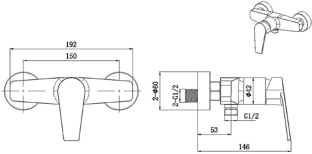 Смеситель для душа Allen Brau Eclipse 5.E1004-00 хром купить в интернет-магазине сантехники Sanbest