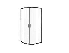 Душевой уголок Good Door LITE 80х80 R-80-C-GM стекло прозрачное/профиль оружейная сталь матовая купить в интернет-магазине Sanbest