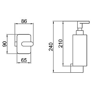 Дозатор жидкого мыла Webert Living LV500201560 купить в интернет-магазине сантехники Sanbest