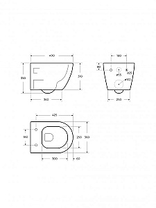 Унитаз подвесной BelBagno Compatto BB003CH-TOR/SC белый, безободковый, с крышкой микролифт, слив-торнадо купить в интернет-магазине Sanbest