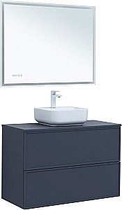 Тумба с раковиной Aquanet Арт 100 маренго для ванной в интернет-магазине Sanbest