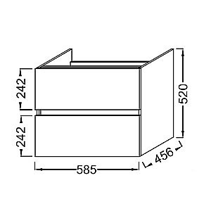 Тумба с раковиной Jacob Delafon TOLBIAC 60 дуб Давос натуральный для ванной в интернет-магазине Sanbest
