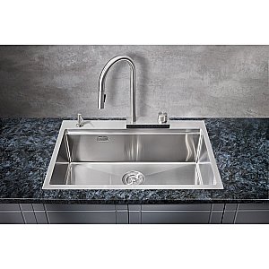 Мойка кухонная Milacio Denia 75 Steel MC.77420 нержавеющая сталь купить в интернет-магазине сантехники Sanbest