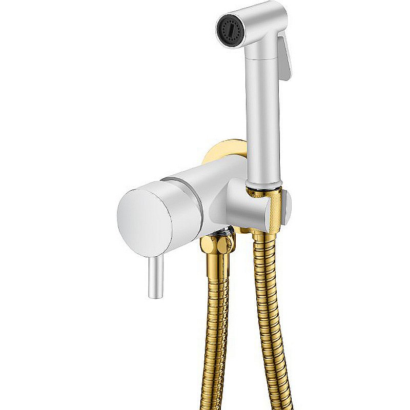Гигиенический душ Boheme Uno 467-WG белый/золото купить в интернет-магазине сантехники Sanbest