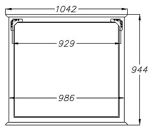 Зеркало Опадирис Кантара 105 белое матовое в ванную от интернет-магазине сантехники Sanbest