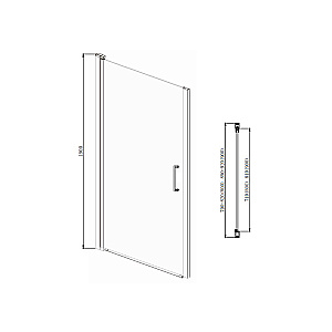 Душевая дверь Azario ALBERTA 80 AZ-NK6211 стекло прозрачное/профиль серебро купить в интернет-магазине Sanbest