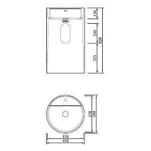 Раковина напольная NT Bagno Lodi 48 NT607 белая матовая купить в интернет-магазине Sanbest