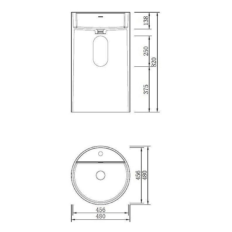 Раковина напольная NT Bagno Lodi 48 NT607 белая матовая купить в интернет-магазине Sanbest