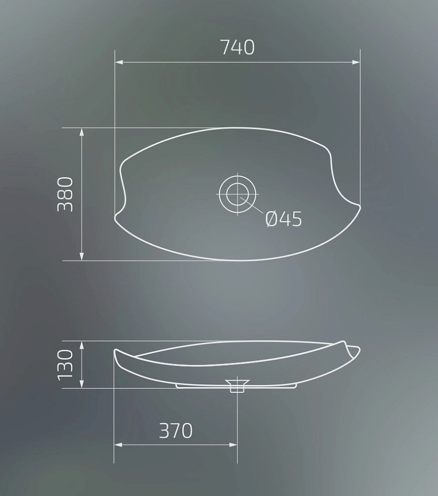 Раковина GID N9178 купить в интернет-магазине Sanbest