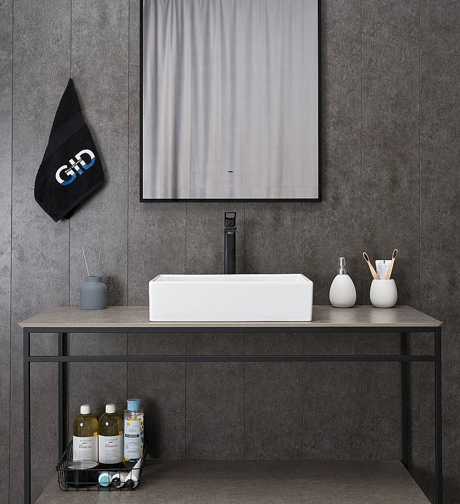 Раковина накладная Gid Geometrico 45 N1204 51225 белая купить в интернет-магазине Sanbest